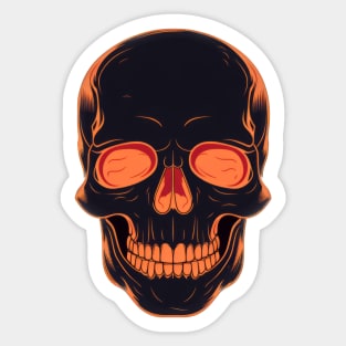 Black Red Skull Sticker